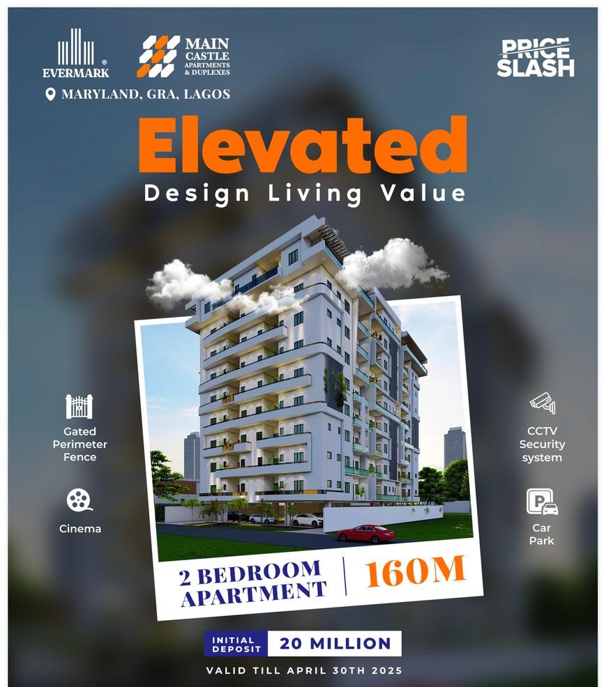 2 bedroom apartment at main castle, ikeja