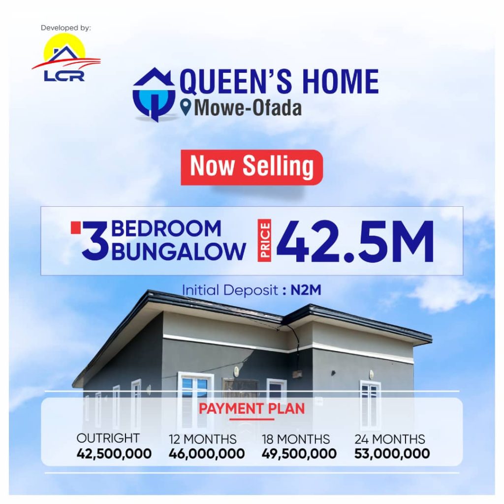3bedroom bungalow mowe-ofada