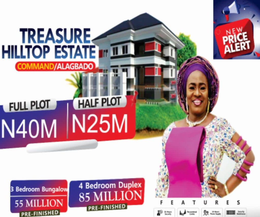 Treasure hilltop estate command alagbado