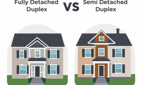 Fully vs semi detached duplex